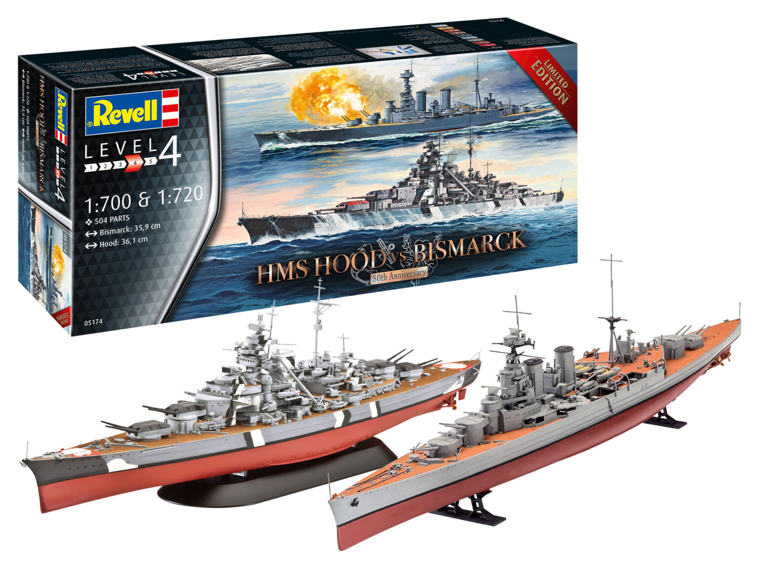 Battle HMS Hood vs Bismarck By Revell # 5174 - TRENES.MX