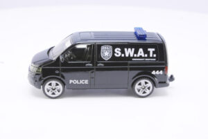 VW Transporter De Equipo  Swat  Negra  By Siku # 1407  1/55