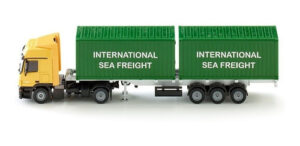 Mercedes Benz Actros Plataforma Y 2 Contenedores By Siku # 3921