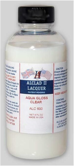 Lacquer Paint Aqua Gloss Clear By Alclad # ALC-600     120ml