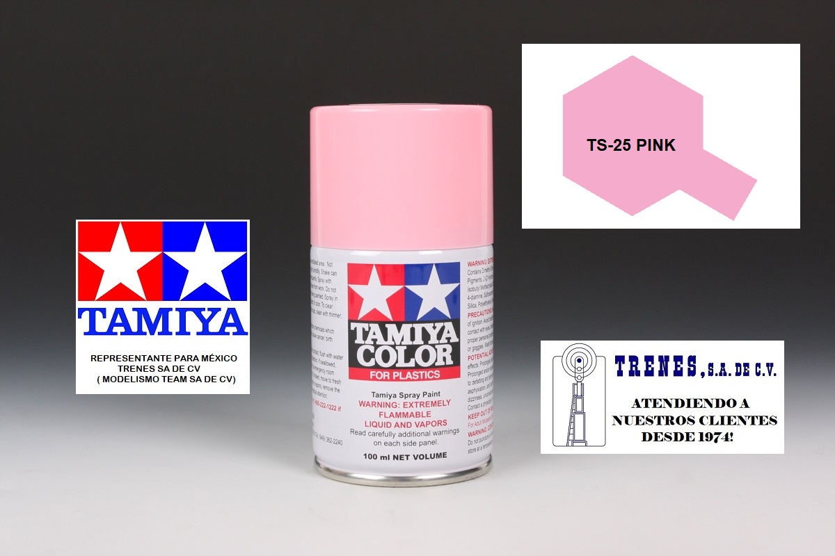 Tamiya Ts25 Acrylique Peinture En Aérosol 100ml-pink, 1/35