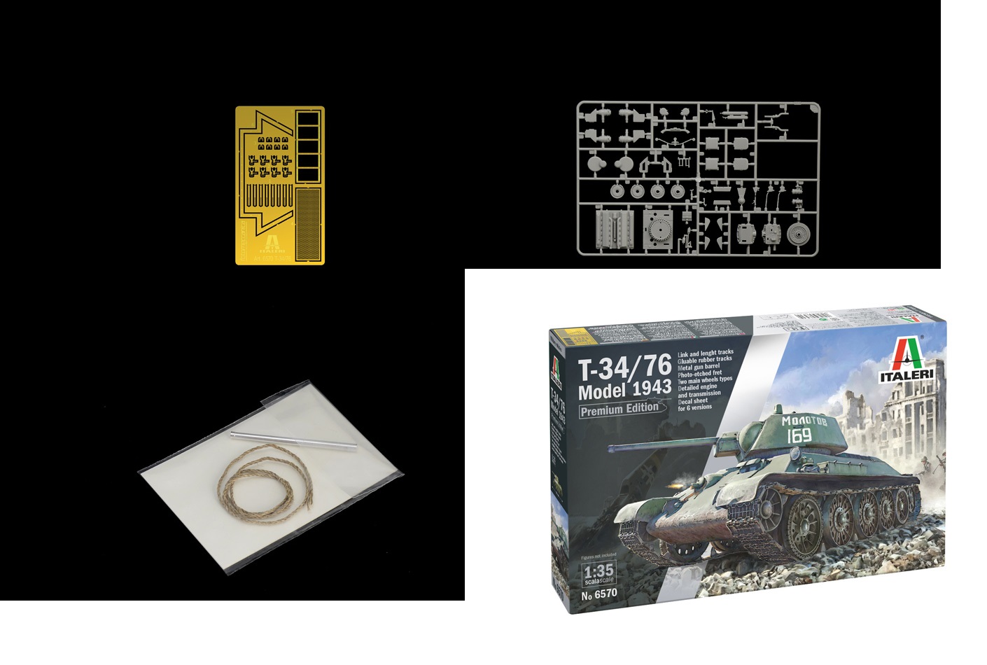 T-34/76 Model 1943 Early Version Premium Edition By Italeri # 6570 1/35 