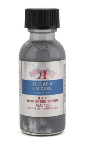 Lacquer Paint R.A.F. High Speed Silver By Alclad # ALC-125     30ml